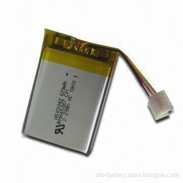 Rechargeable Lithium Polymer Battery with 3.7V Nominal Voltage and 2.75V End Voltage